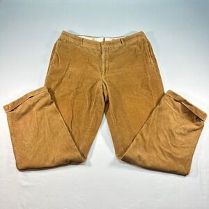 Polo Ralph Lauren Blue Label Corduroy Pants Mens 38 Tan Made in Italy Cuffed